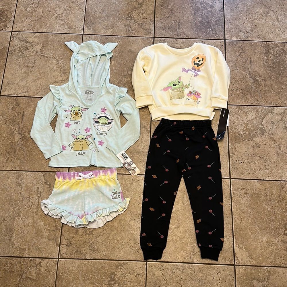 Baby Yoda Outfits - Size 4T